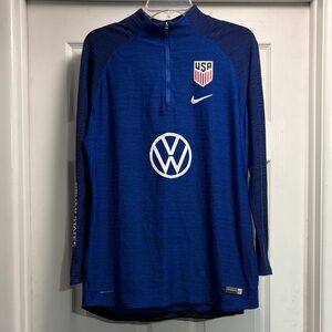 Nike Team USA Vaporknit Strike Drill Top Blue Women Size Large Vw